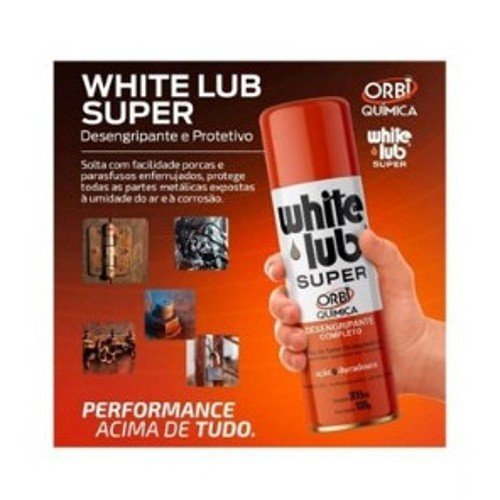 Desingripante Lubrificante Desengraxante Anti Ferrugem Spray White Lub 300ml Orbi Quimica - Imagem 4