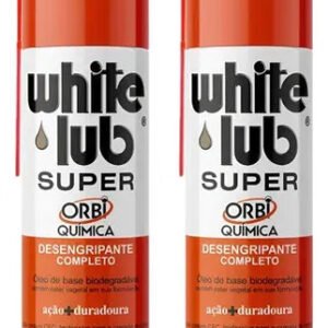 Kit 2 White Lub Desengripante Spray Lubrificante Wd 300ml Incolor