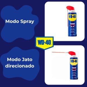 Desengripante Lubrificante Spray 500ML WD40 FLEX Multiuso Veículo Casa Máquinas Peças