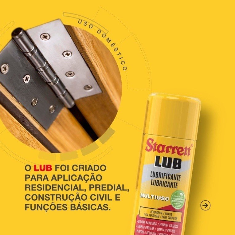 Óleo Lubrificante Desengripante Multiuso 300 ML Spray S-LUB300 - Starrett - Imagem 3