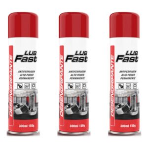Lubfast Óleo Spray Desengripante Antiferrugem 300ml Kit 3 Unidades