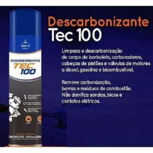 Kit 2 Descarbonizante Tec100 Tecbrill Limpeza Bicos Corpos Borboleta 300ml